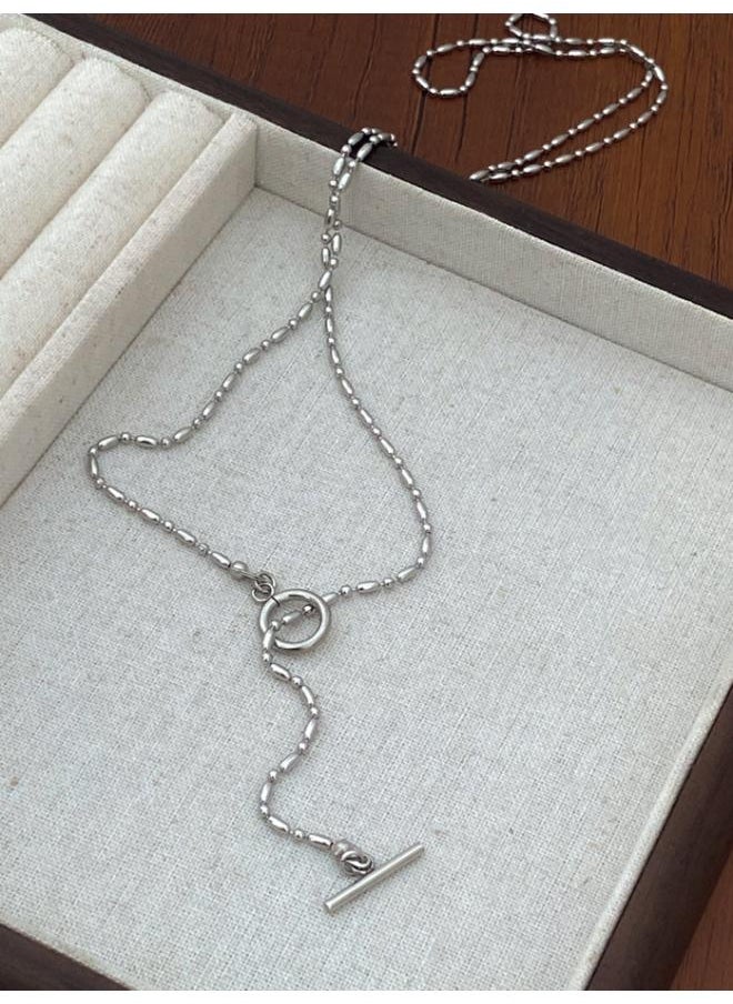 Generic Style Design Sense Long Metal Long Necklace Women's All-match High-end Sense Niche Collarbone Chain Korean Style Chocker 