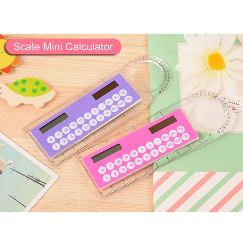 Plastic Ruler: Cute Mini Multifunction Ruler Calculator - Kawaii Appearance Durable Portable Measuring Tool for Students Officers Kids Classroom Office DIY Craft Use - Image 5