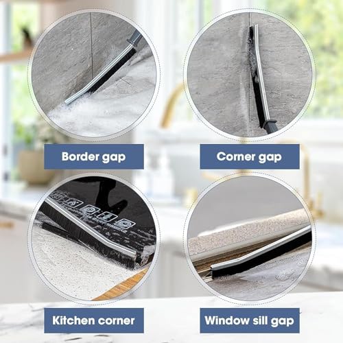 QERINKLE Plastic Mini Gap Cleaning Brush (Pack of 3) Hard Bristle Gap Brush Cleaning Multipurpose Crevice Cleaning Brush Dead Corner Cleaning Used for HOM (Pack of 3, Black) - Image 3