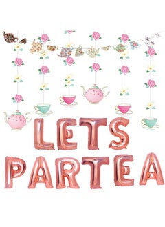 Tea Party Decorations Let'S Par Tea Aluminum Foil Balloons/Teapots Teacups Tea Party Banner/Floral Tea Party Hanging Decorations For Baby Shower Bridal Shower Girls Birthday Party Supplies - pzsku/Z08A393AC095E4D8FD952Z/45/_/1692166110/90994557-bd65-4dd2-8dce-b0f49d3bc29b