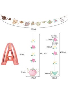 Tea Party Decorations Let'S Par Tea Aluminum Foil Balloons/Teapots Teacups Tea Party Banner/Floral Tea Party Hanging Decorations For Baby Shower Bridal Shower Girls Birthday Party Supplies - pzsku/Z08A393AC095E4D8FD952Z/45/_/1692166123/0412adfc-4106-4b86-b2cc-5d7f6546ab39