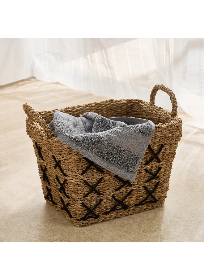 Home Box Naturaloom Stitch Rectangle Basket - 37x28x27 cm