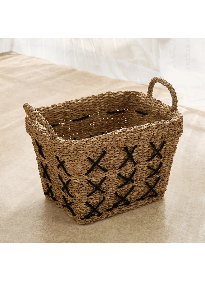 Home Box Naturaloom Stitch Rectangle Basket - 37x28x27 cm