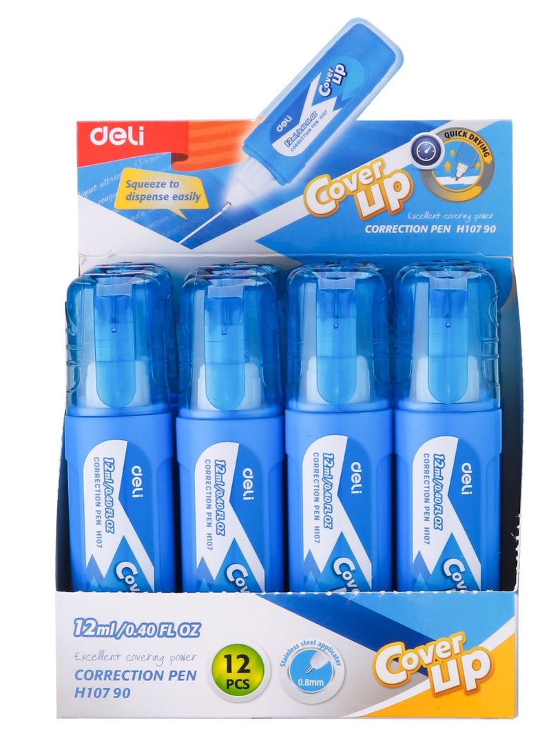 Deli 12-Piece Correction Pen Deli 12 ml H10790 - Image 1