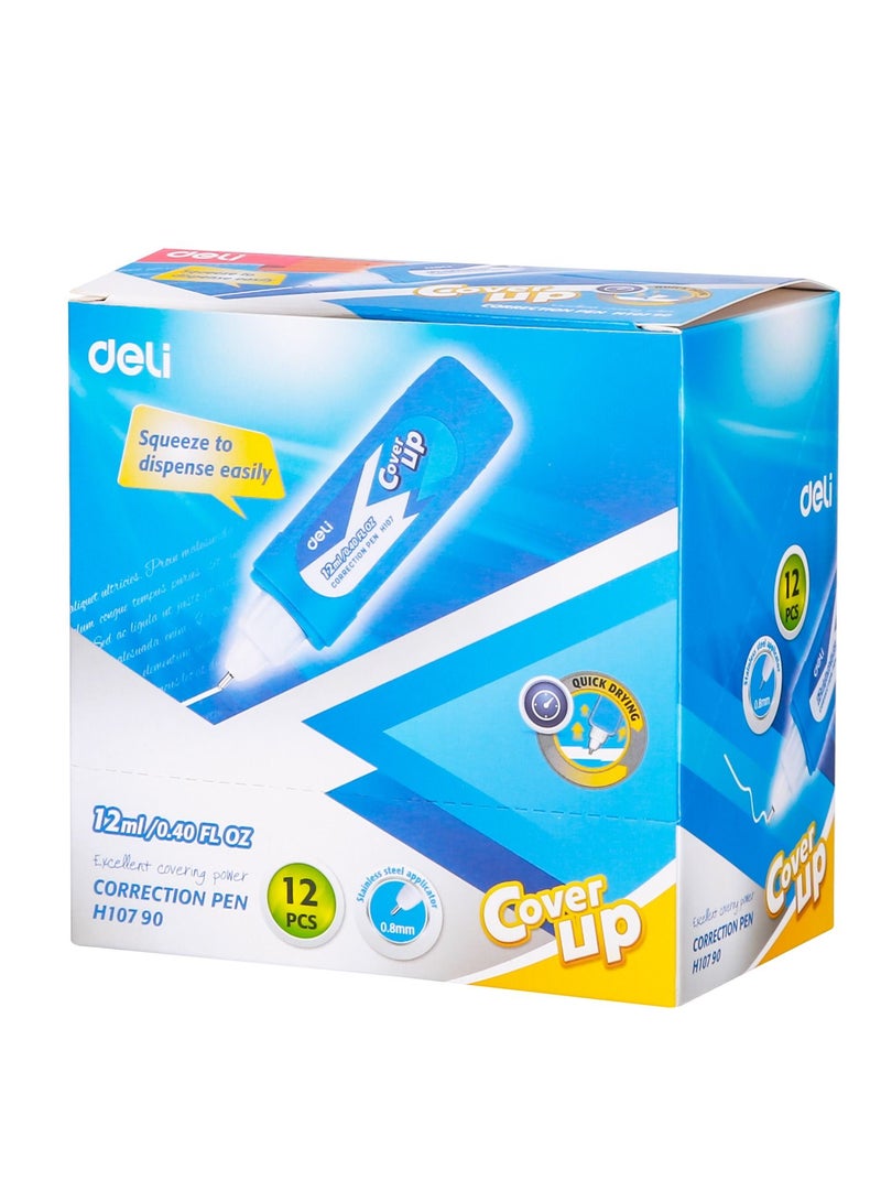Deli 12-Piece Correction Pen Deli 12 ml H10790 - Image 3