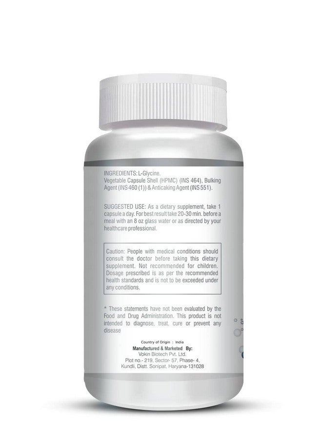 Vokin Biotech L- Glycine Energy Production - Support Cognitive and Sleep Health- 500mg- (90 Capsules) - Image 2