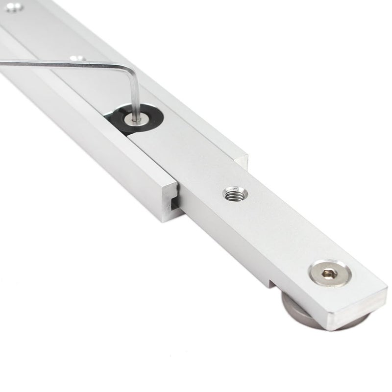 KETIPED Aluminium Alloy 3/4" Miter Bar Clamping Tool Slider Table Saw Gauge Rod T-Slot Track Bar Rail for Router Tables and Woodworking,300mm-Silver - Image 3