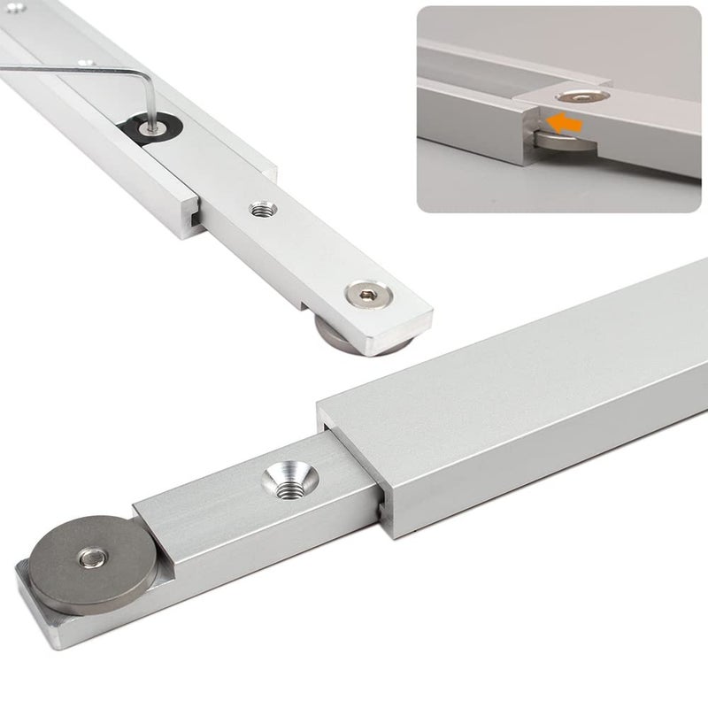 KETIPED Aluminium Alloy 3/4" Miter Bar Clamping Tool Slider Table Saw Gauge Rod T-Slot Track Bar Rail for Router Tables and Woodworking,300mm-Silver - Image 5