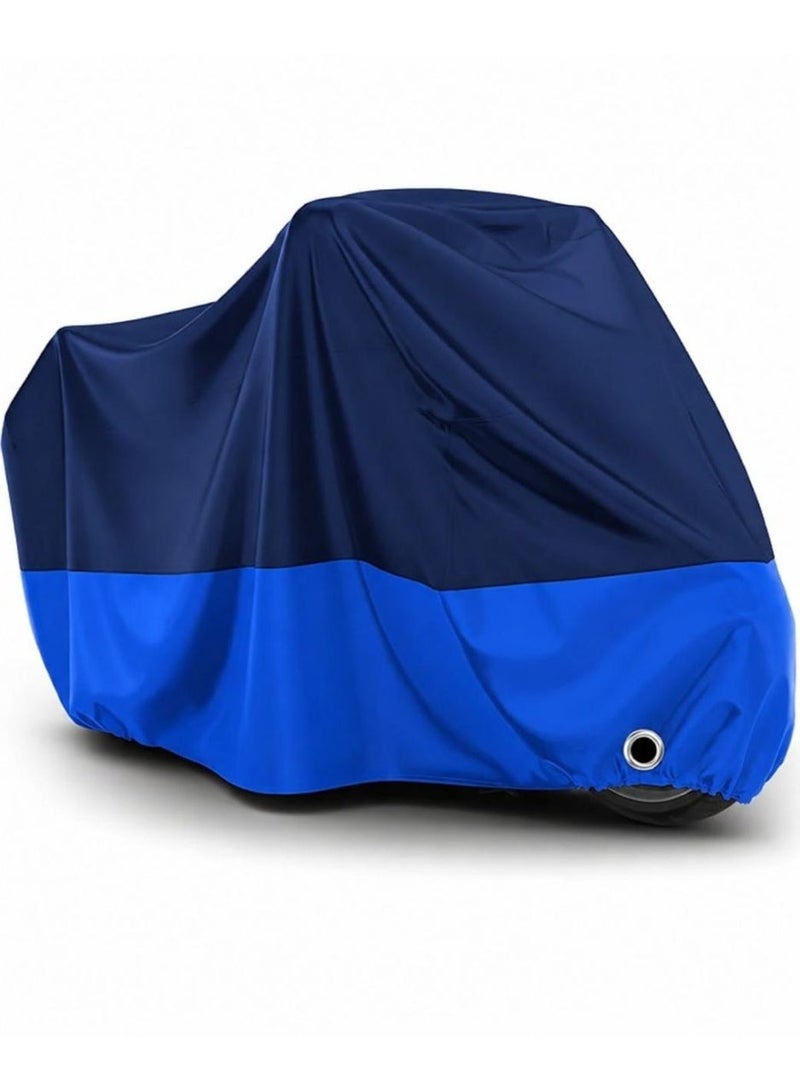Waterproof Motorcycle One Layer Cover, Motorcycle or Scooter Cover Oxford 190T, Protection Against Dust, UV, Debris, Rain, for Motorcycles NAVY BLUE - Image 1