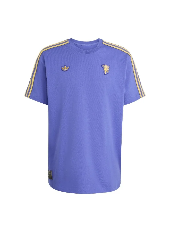 Adidas Adidas Mufc Icon Tee Purple T-Shirt (Short Sleeve) T-Shirts For Men