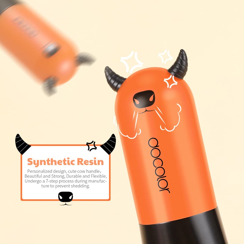 Docolor Fan Brush Professional Face Makeup Brush Highlighting Kabuki Premium Synthetic Hairs Cosmetic Tool, Red BULL Fan Brush - Image 4