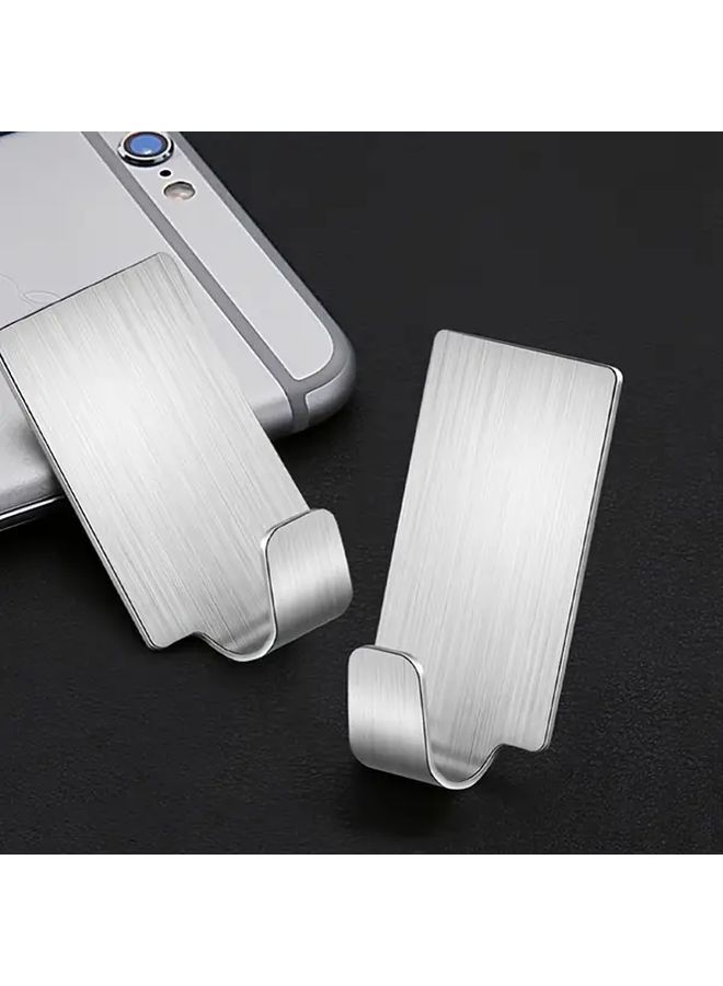 1pc Stainless Steel No Drill Adhesive Hooks Waterproof for Kitchen Bathroom Wall Mount - Image 5