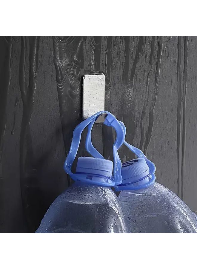 1pc Stainless Steel No Drill Adhesive Hooks Waterproof for Kitchen Bathroom Wall Mount - Image 4