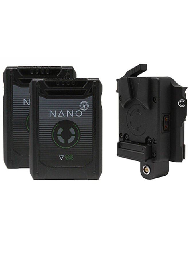 Core Core SWX NANO Micro 98Wh Li-Ion 2-Battery Kit With Dual Travel Charger For RED KOMODO (V-Mount)  - Image 1