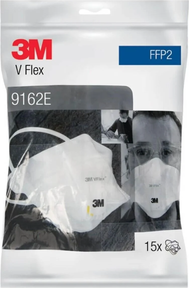 ثري ام ™ Vflex™ 9162E FFP2 Valved Respiratory Protective Mask - Pack of 15