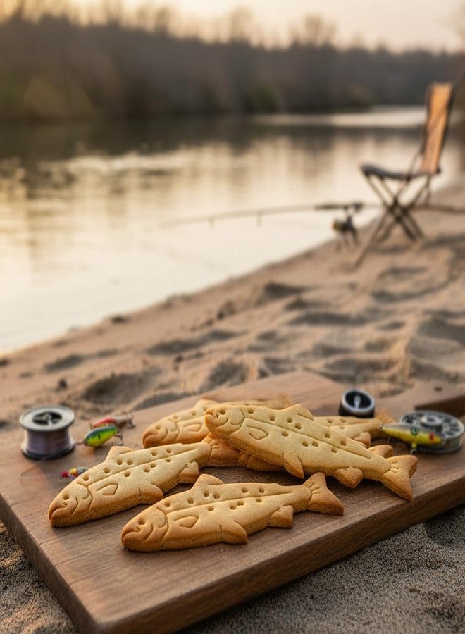 Bakerlogy قطاعة بسكويت على شكل سمكة سلمون من بيكرلوجي - تصميم قطاعة بسكويت مفصل للخبز والأعمال اليدوية، مثالية للفوندان والعجين والطين - Image 5