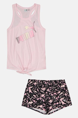 Kids Girl 2 Piece Sleeveless Top And Shorts Set, Peach - pzsku/Z08A47730DCD8FE7ED886Z/45/1746452305/eb27d67b-7ea6-49be-933b-b030a707b751