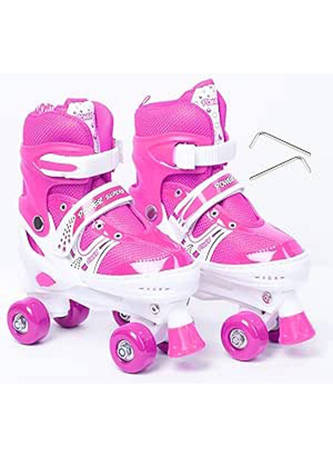 POWER Roller Skates For Beginners Adjustable Four-Wheel With Adjustment Tools Size Small  - Image 1