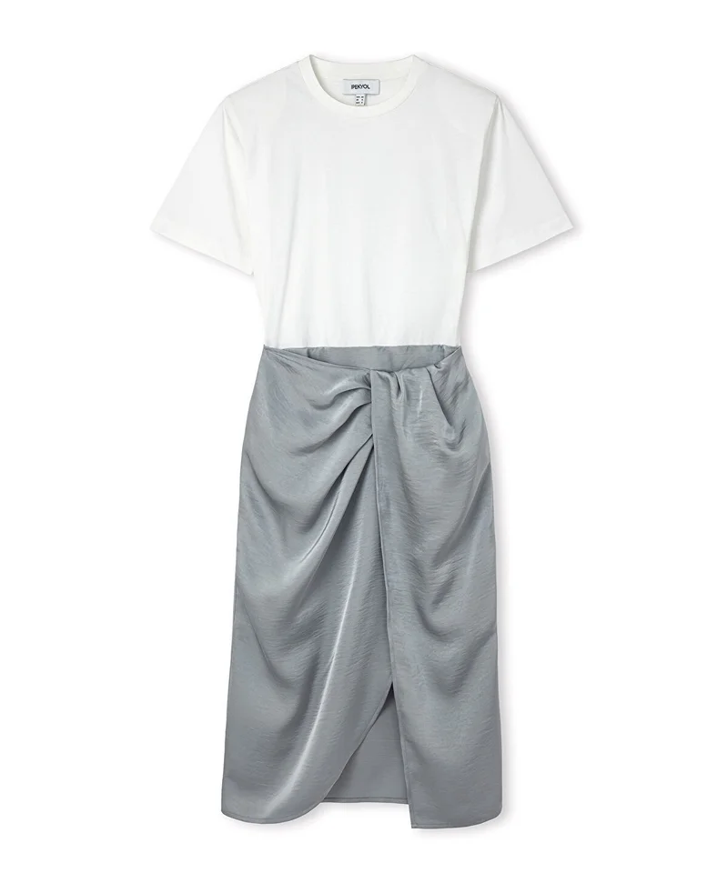 Ipekyol  Twist-Detail Mixed-Media Dress for Women | Best Price UAE