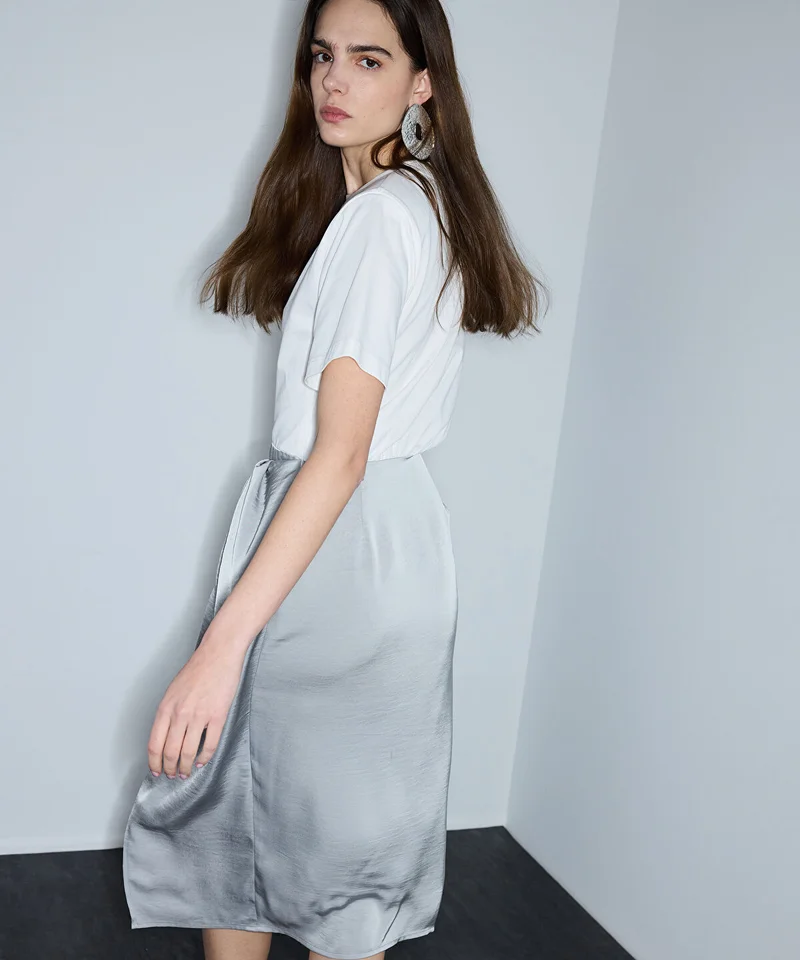 Ipekyol  Twist-Detail Mixed-Media Dress for Women | Best Price UAE