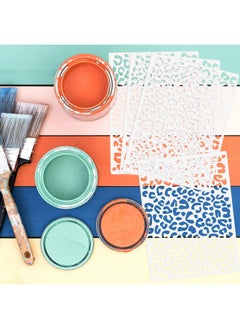 Zonon 4 Pieces Leopard Skin Stencil Painting Stencil Reusable Painting Stencil Template For Scrapbooking Drawing Tracing Diy Furniture Wall Floor Decor (5.9 X 8.3 Inch)  - Image 5
