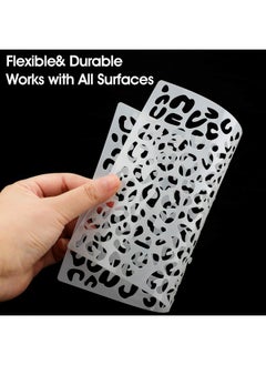 Zonon 4 Pieces Leopard Skin Stencil Painting Stencil Reusable Painting Stencil Template For Scrapbooking Drawing Tracing Diy Furniture Wall Floor Decor (5.9 X 8.3 Inch)  - Image 3