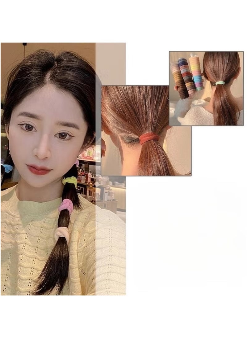 Huitich Seamless High Elastic Hair Bands – 20-Piece Multicolour Rubber Hair Ties in Storage Can - Image 2