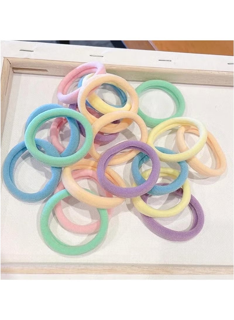Huitich Seamless High Elastic Hair Bands – 20-Piece Multicolour Rubber Hair Ties in Storage Can - Image 4