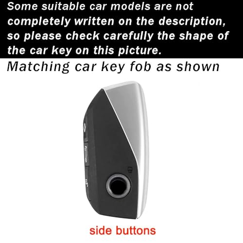 ontto Key Fob Cover Fit for BMW 2023 7 Series 740 760i X7 IX XM TPU Smart Remote Car Key Case Grey - Image 2