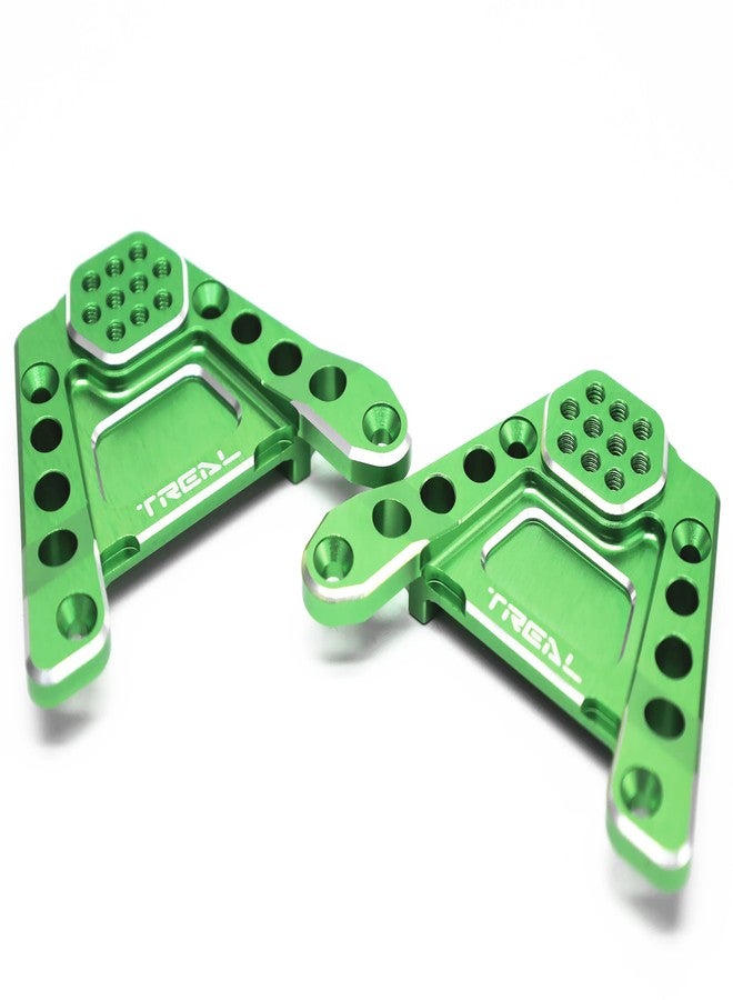 TREAL CNC Aluminum 7075 Rear Shock Towers for SCX6, Left/Right (2) pcs Hoops Bracket Mount Upgrades for 1/6 Axial SCX6 (Green) - Image 2