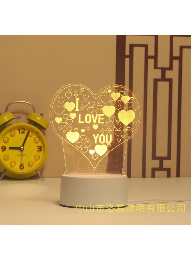 الأزرق جي دبليو إضاءة ليلية ثلاثية الأبعاد إبداعية ، جو أوكريليك ، هدية بجانب السرير ، ضوء الغلاف الجوي ، هدية ، مصباح مكتب DIY - Image 1