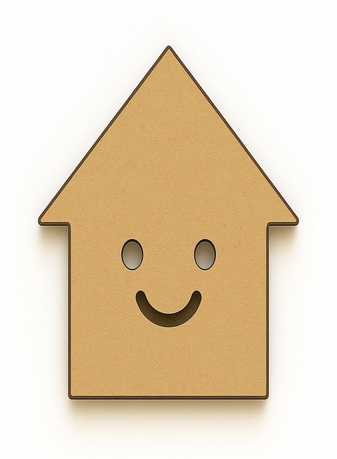 LET'S DIY مجموعة أدوات الرسم على ألواح MDF - موضوع العائلة والمنزل | تتضمن مجسمات للمنزل والوالدين والأطفال مع مجموعة ألوان من 6 ألوان وفرشاة | نشاط فني وحرفي إبداعي للأطفال | متعة بعيدة عن الشاشات - Image 2