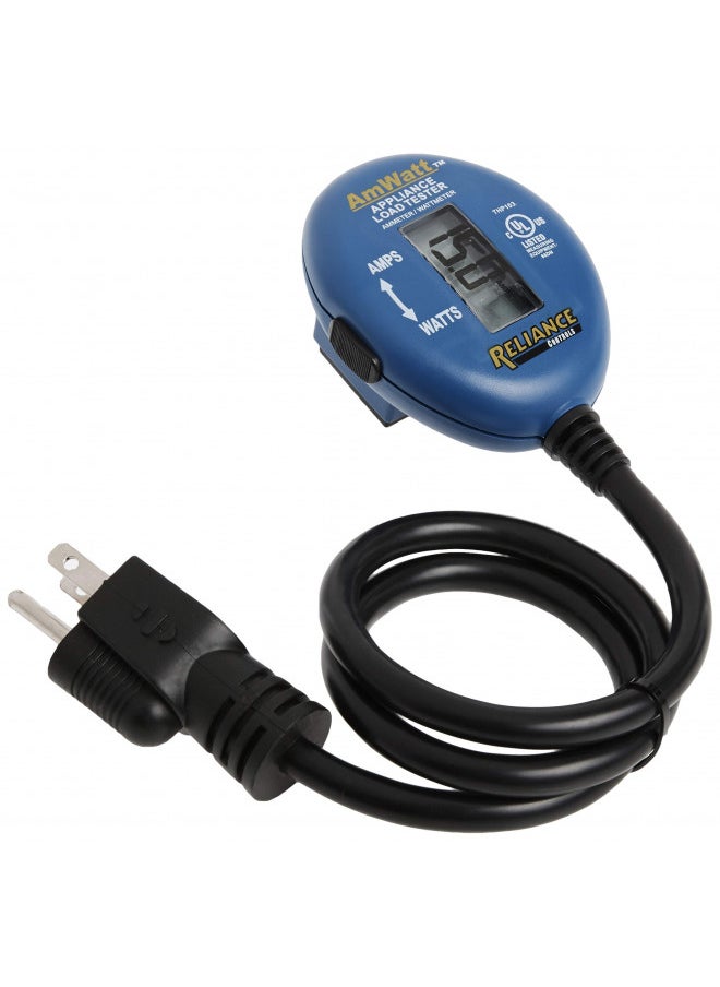 Reliance Controls Reliance Controls Ammeter and Wattmeter THP103 AmWatt Appliance Load Tester/Plug, Blue  - Image 1
