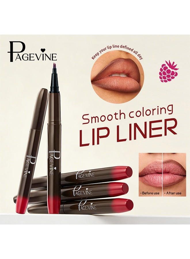 PAGE VINE Bitten Juice Lip Stain, Long-Lasting Transfer-Proof Buildable Tint, Precision Brush Tip Waterproof Lip Makeup 05#Strawberry Jelly - Image 3