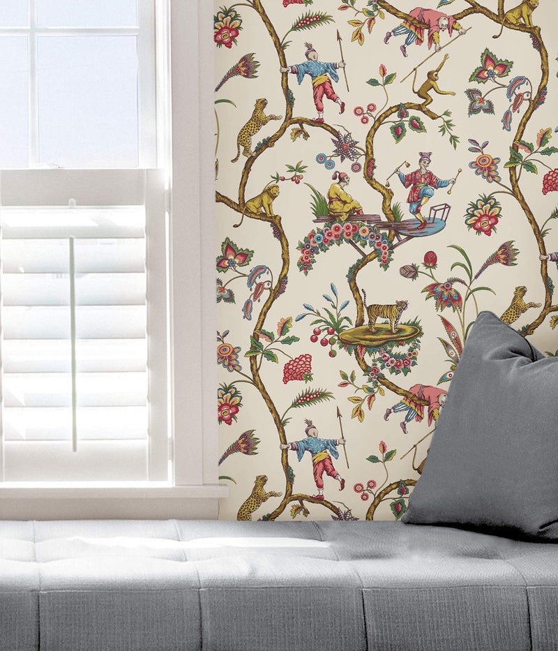 NuWallpaper Scalamandre x Scalamandre Multicolor White Chinoise Exotique Self Adhesive Wallpaper, SCS3843 - Image 5