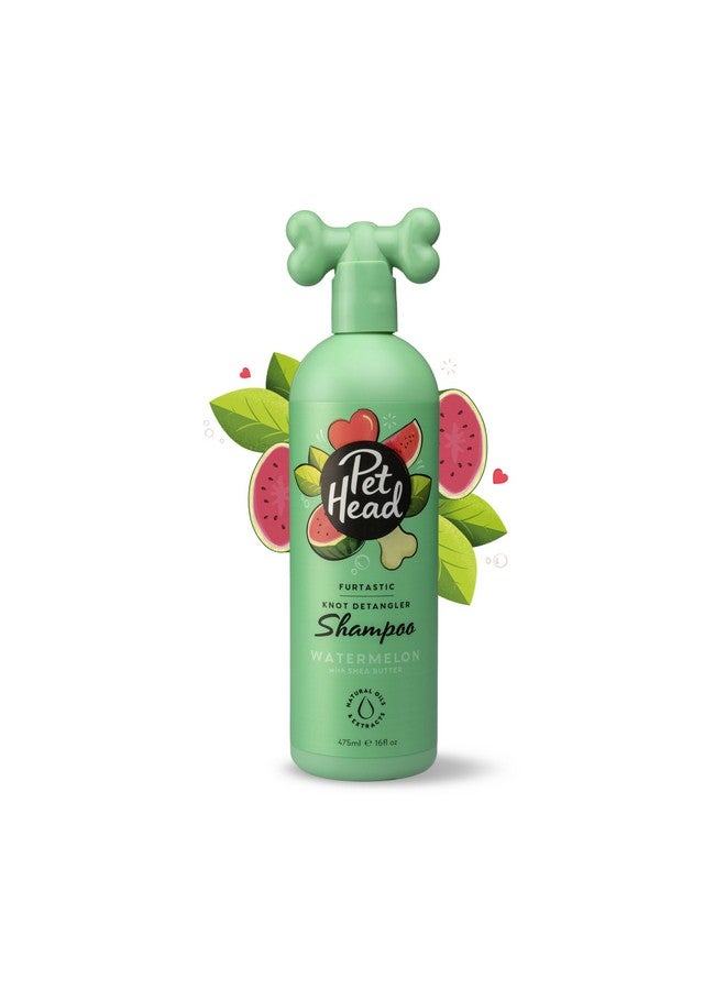 PET HEAD Pet Head Furtastic Dog Shampoo | Watermelon Scent | Dog Shampoo for Smelly Dogs | Knot Detangler | Care for Long, Tangly Curls & Coats | Vegan | Gentle Formula for Puppies | Made in USA | 16 fl. oz.  - Image 1