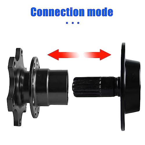 Sodcay Aluminum Steering Wheel Adapter, Quick Release Hub, 6 Hole Racing Modification Device, Auto Universal Steering Wheel Heightening Accessories (Black) - Image 3