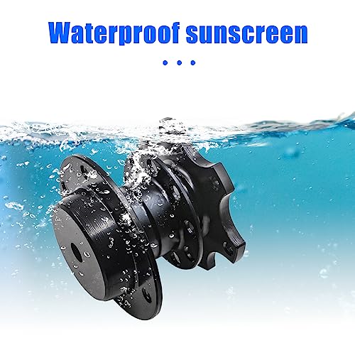 Sodcay Aluminum Steering Wheel Adapter, Quick Release Hub, 6 Hole Racing Modification Device, Auto Universal Steering Wheel Heightening Accessories (Black) - Image 5
