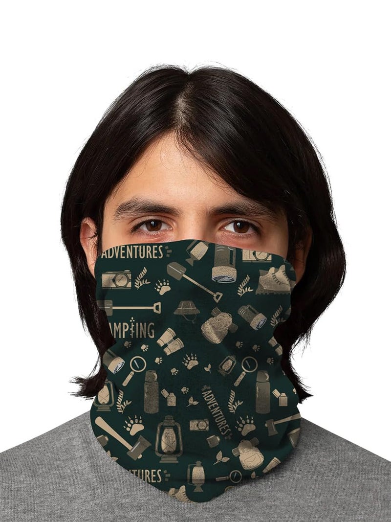 WANDERLOOMS Backpack Mode Polygiene Treated Odour-Free Bandana for Men Hair | Antibacterial & Breathable Bandana for Men Bike |Multipurpose Face Mask, Neck Gaiter & Headwrap - Image 1