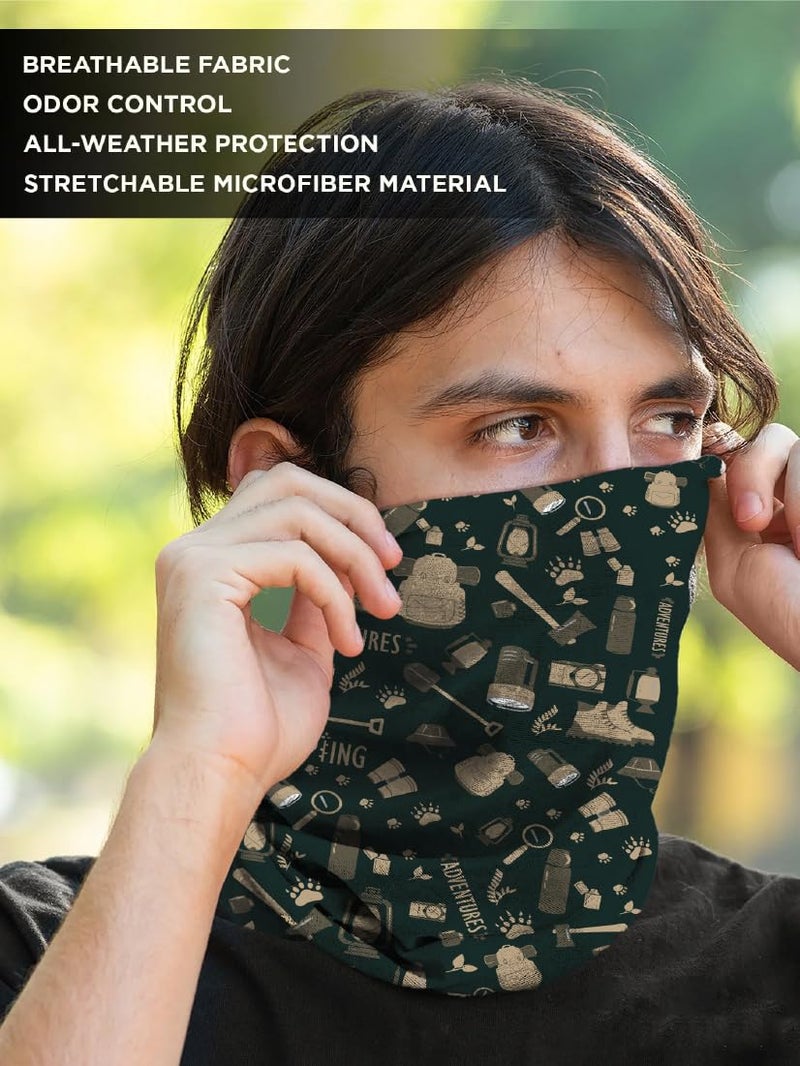WANDERLOOMS Backpack Mode Polygiene Treated Odour-Free Bandana for Men Hair | Antibacterial & Breathable Bandana for Men Bike |Multipurpose Face Mask, Neck Gaiter & Headwrap - Image 5