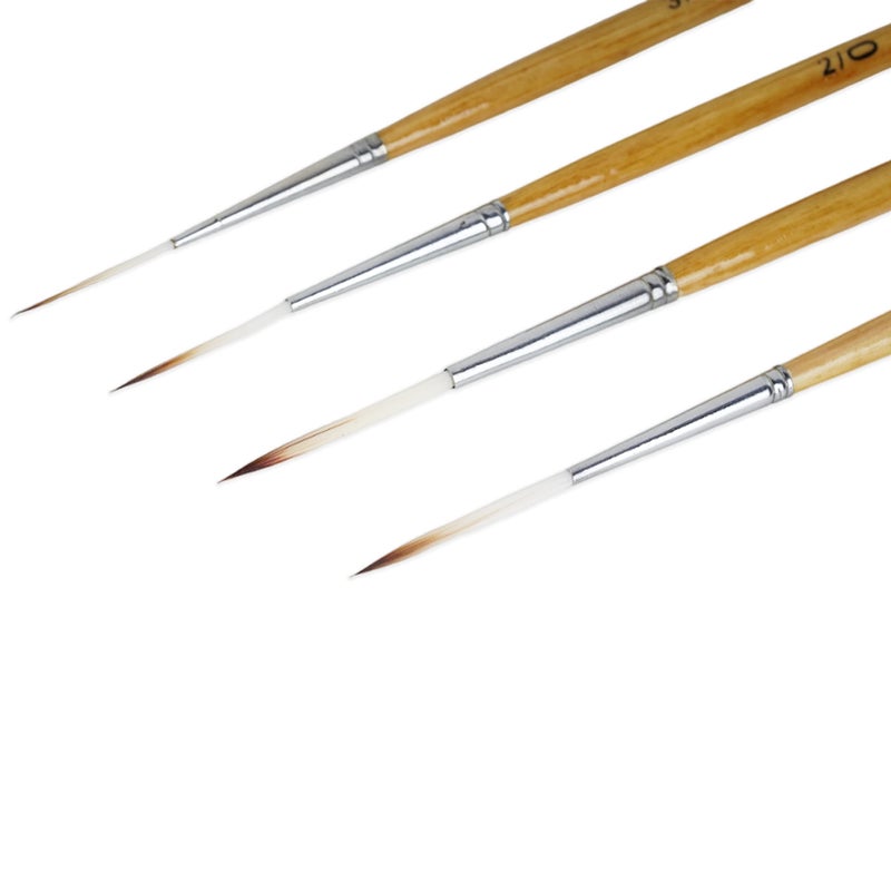 Like-It Like it Long Liner/Detailing Paint Pointed Rigger Script Brushes Range Size: 000, Size: 00, Size: 0, Size: 1 - Image 3