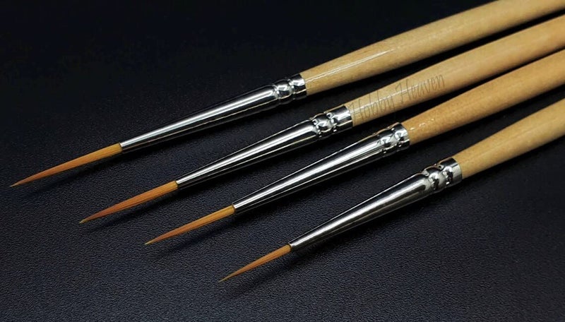 Like-It Like it Long Liner/Detailing Paint Pointed Rigger Script Brushes Range Size: 000, Size: 00, Size: 0, Size: 1 - Image 5