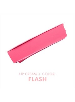 Beauty For Real Lip Cream + Color, Flash - Bright Pink - High-Pigment, Long-Wear, Moisturizing Formula - Cupuacu Butter, Organic Neroli & Mandarin Oil - With Mirror & LED Light - 0.15 fl oz  - Image 3
