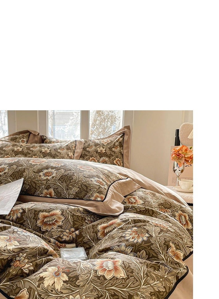 Bed Sheet Style —  French High-End 100 Thread Pure Cotton Embroidered Bedding Four Piece Set  - Image 2