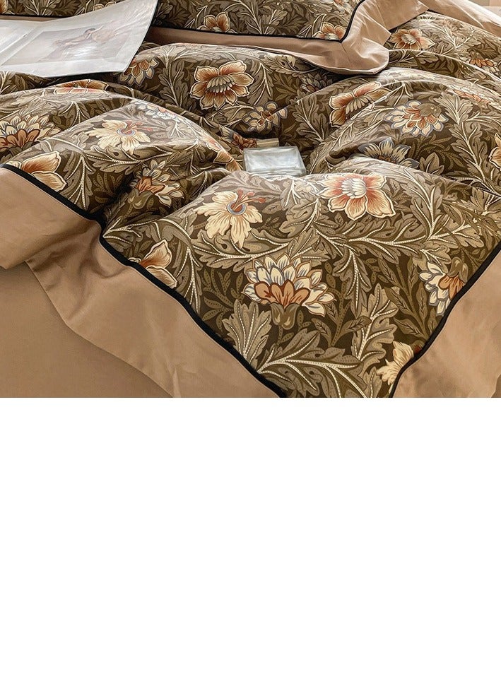 Bed Sheet Style —  French High-End 100 Thread Pure Cotton Embroidered Bedding Four Piece Set  - Image 3