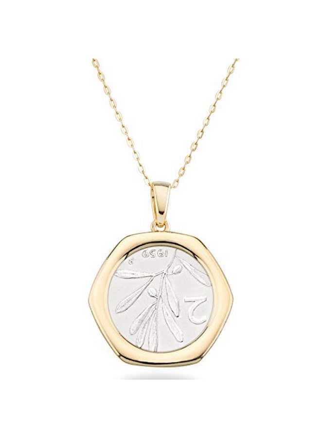 MiaBella Miabella Italian 18K Gold over 925 Sterling Silver Genuine 2-Lira Bee Coin Medallion Pendant Necklace for Women 18 Inch Chain, Made in Italy - Image 4