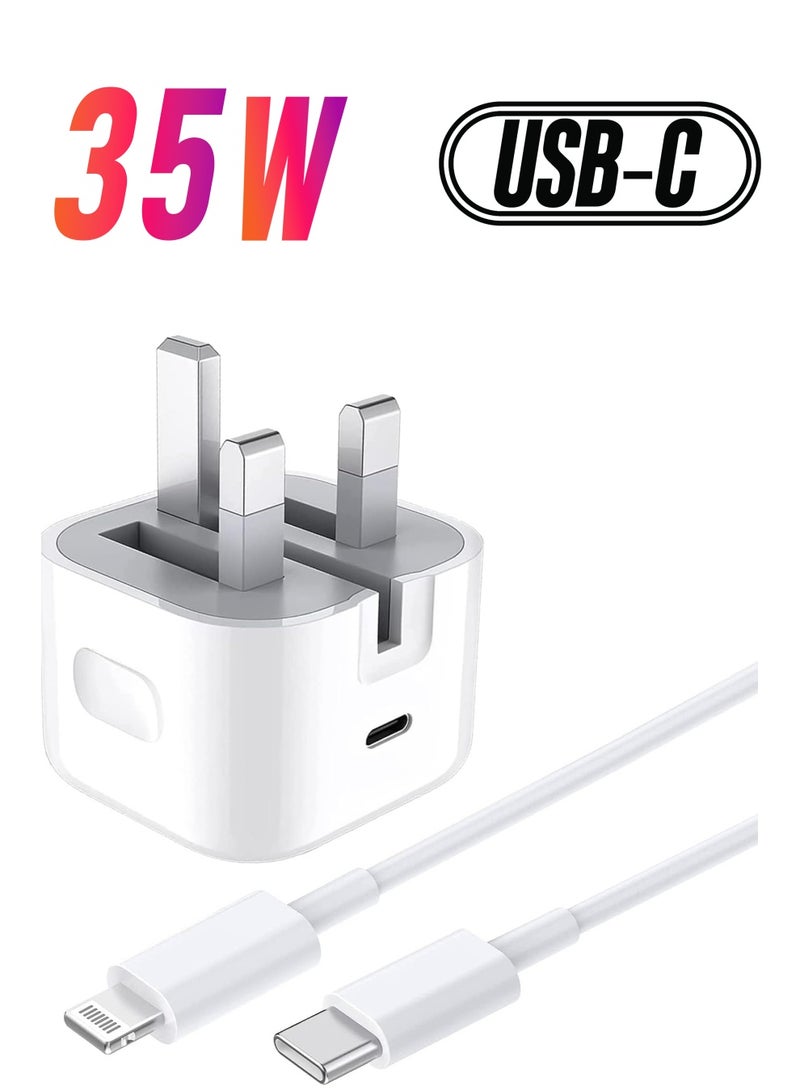 ELTRAZONE 35W Dual Ports Fast Charging USB-C+C Power Adapter For Mobile iPhone 13 14 Series - Image 1