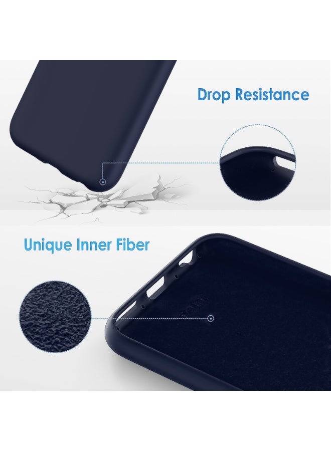 Compatible with iPhone 6/6S Case 4.7 Inch Slim Liquid Silicone 4 Layers Soft Gel Rubber Shockproof Protective Phone Case with Anti Scratch Microfiber Lining (Midnight Blue) - Image 2