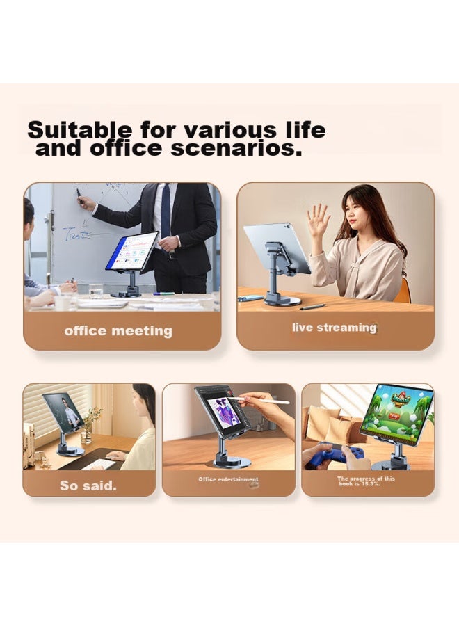 Kovol [adjustable Height + Rotating] Phone Stand, Desktop Ipad Tablet Stand, Lazy Stand, Bedside Thickened Metal Base, Gaming Reading Binge-watching Multi-functional Adjustable Stand - Image 3