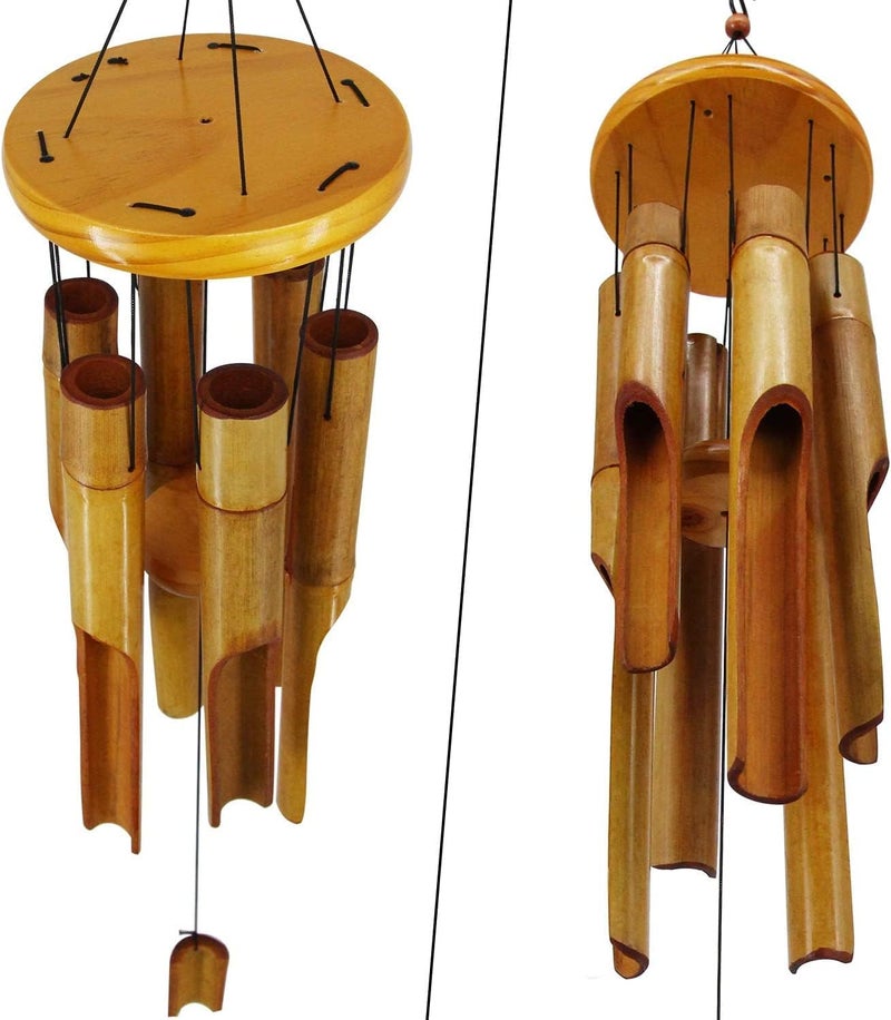 ASTARIN Bamboo Wind Chimes Outdoor,Wooden Wind Chimes with Melody Deep Tone,30" Classic Zen Garden Windchime for Relaxation, Grace.Home Décor for Patio, Garden or Indoor(FSC Certified) - Image 5